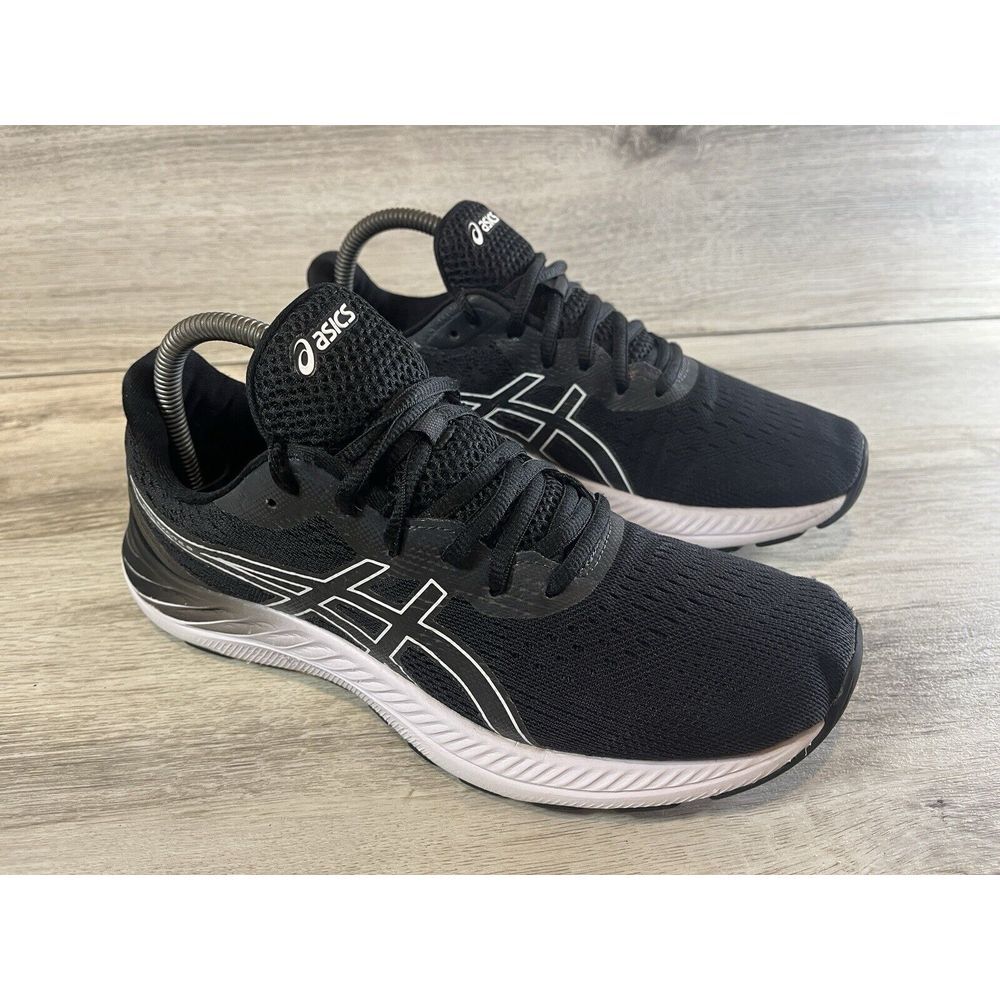 Asics Black and White Athletic Shoes